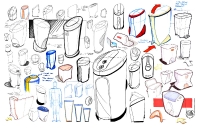 Dust Pan/Trash Can Combo sketches